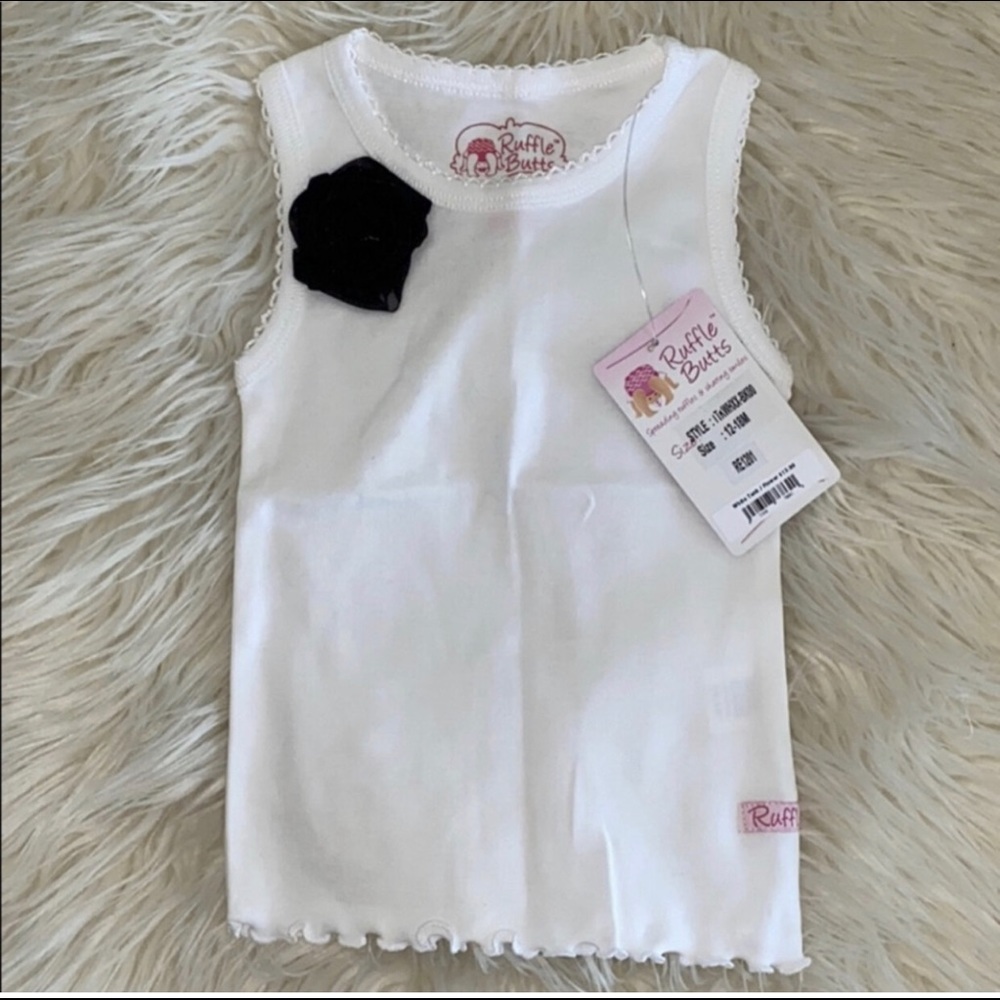 Ruffle Butts White Tank